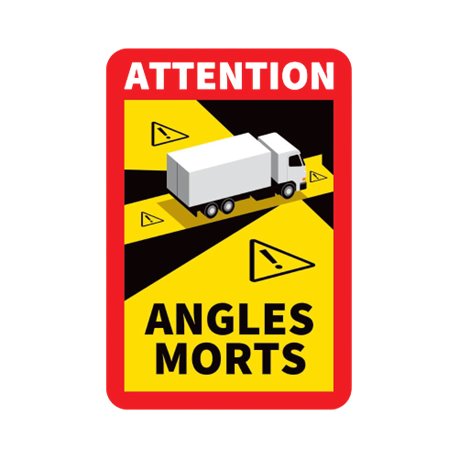 Panneau angles morts camions
